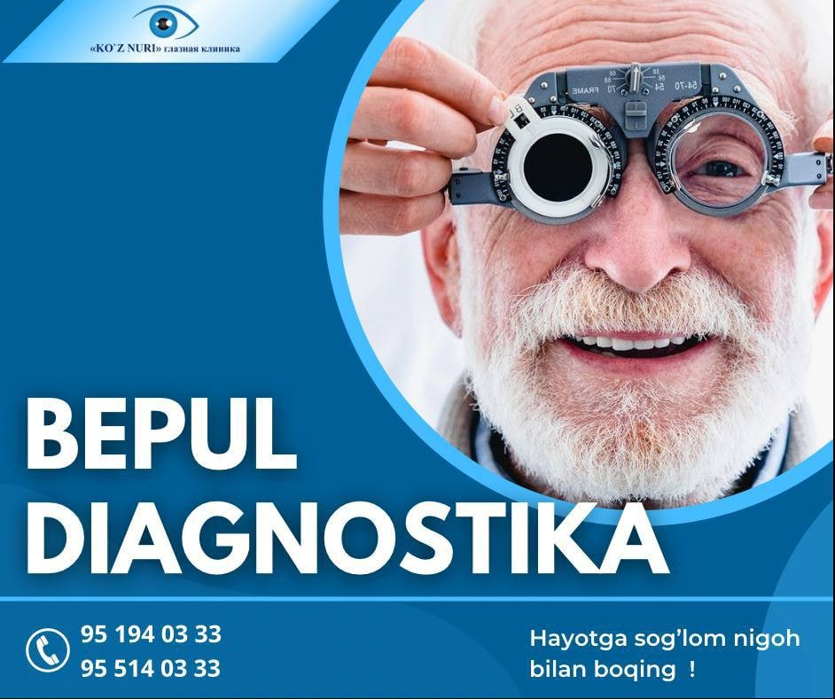 Qariyalar va nafaqadagilar uchun bepul dastlabki diagnostika