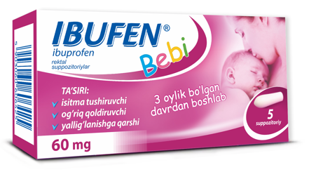 Ibufen bebi suppozitoriylari 60mg N5