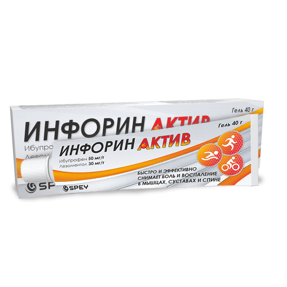 ИНФОРИН АКТИВ гель 40г 50мг/г+30мг/г