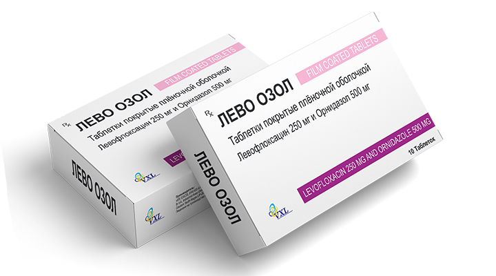 ЛЕВО ОЗОЛ таблетки 250 мг+500 мг N10