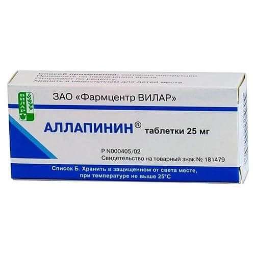 АЛЛАПИНИН таблетки 25мг N30