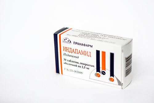 ИНДАПАМИД 0,0025 таблетки N30
