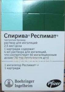 СПИРИВА РЕСПИМАТ раствор для ингаляций 4мл 2,5МКГ