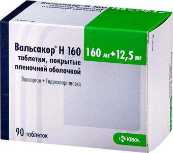 ВАЛЬСАКОР Н1600,16+0,0125 таблетки N90