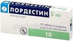 ЛОРДЕСТИН 0,005 таблетки N10