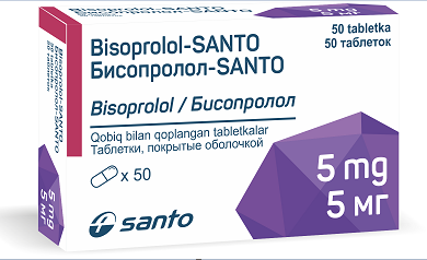 Бисопролол-SANTO таблетки 5мг N50