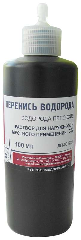 ПЕРЕКИСЬ ВОДОРОДА раствор 100мл 3%