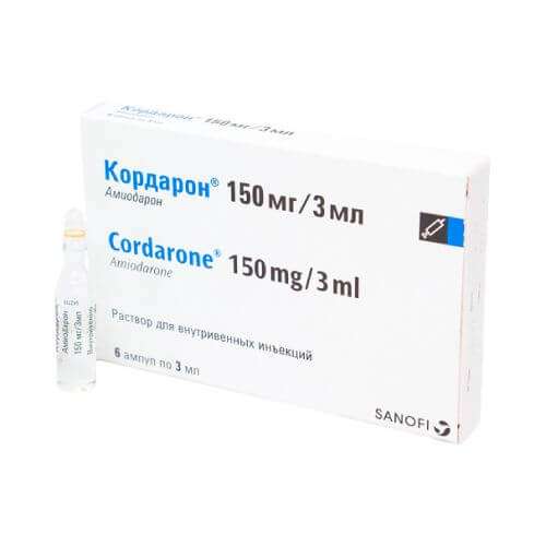 КОРДАРОН раствор для инъекций 3мл 150мг/3мл N6