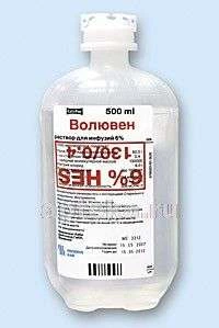 ВОЛЮВЕН раствор для инфузий 500мл 6% N10