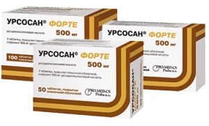 УРСОСАН ФОРТЕ 0,5 таблетки N10