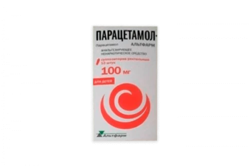 PARASETAMOL ALTFARM 0,1 rektal suppozitorialar N10