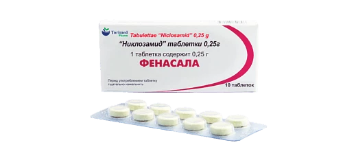 НИКЛОЗАМИД таблетки 0,25г N10