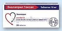 ЭНАЛАПРИЛ ГЕКСАЛ 0,01 таблетки N20