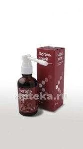 ЛЮГОЛЬ 50,0 спрей для горла 1%