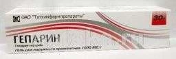 ГЕПАРИН 30,0 гель 1000МЕ/Г