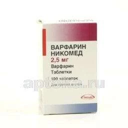ВАРФАРИН НИКОМЕД 0,0025 таблетки N100