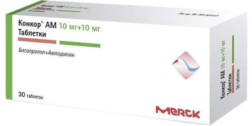 КОНКОР АМ 0,01+0,01 таблетки N30