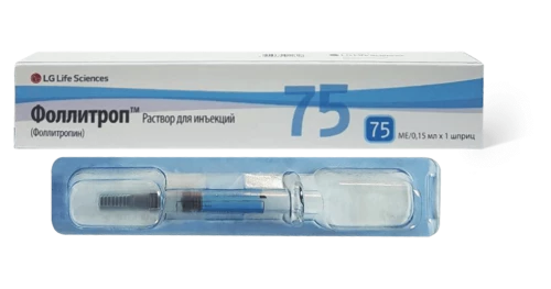 FOLLITROP inyeksiya uchun eritma 300me/0,6ml N1